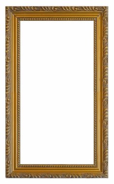 Beyaz bir arka plan üzerinde başyapıtlarından için altın çerçeve