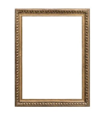 Beyaz bir arka plan üzerinde başyapıtlarından için altın çerçeve