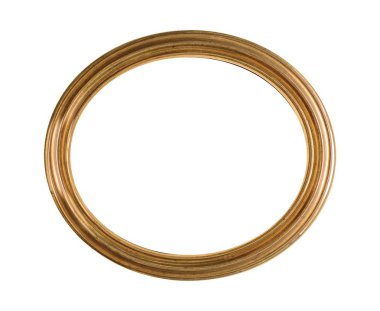 Beyaz bir arka plan üzerinde başyapıtlarından için altın çerçeve