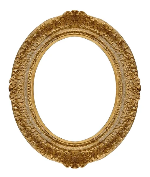 Beyaz bir arka plan üzerinde başyapıtlarından için altın çerçeve — Stok fotoğraf