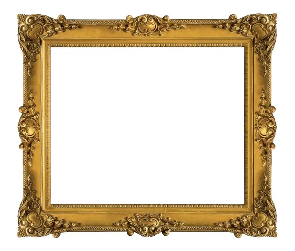 Beyaz bir arka plan üzerinde başyapıtlarından için altın çerçeve