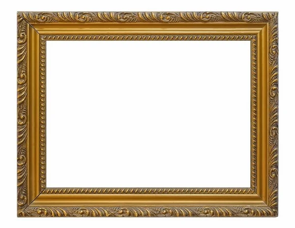 Guld ram för mästerverk på en vit bakgrund — Stockfoto