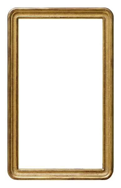 Gold frame for masterpieces on a white background — Stock Photo, Image