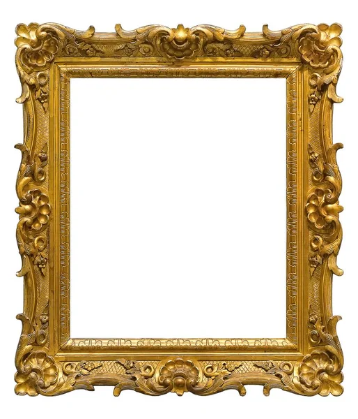 Beyaz bir arka plan üzerinde başyapıtlarından için altın çerçeve