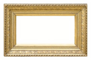 Beyaz bir arka plan üzerinde başyapıtlarından için altın çerçeve