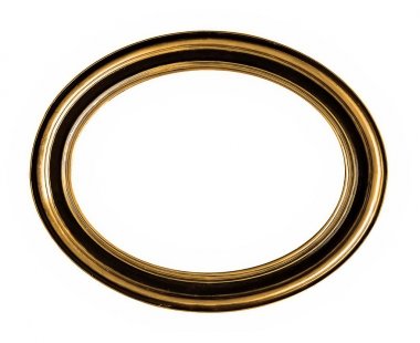 Beyaz bir arka plan üzerinde başyapıtlarından için altın çerçeve