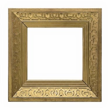 Beyaz bir arka plan üzerinde başyapıtlarından için altın çerçeve