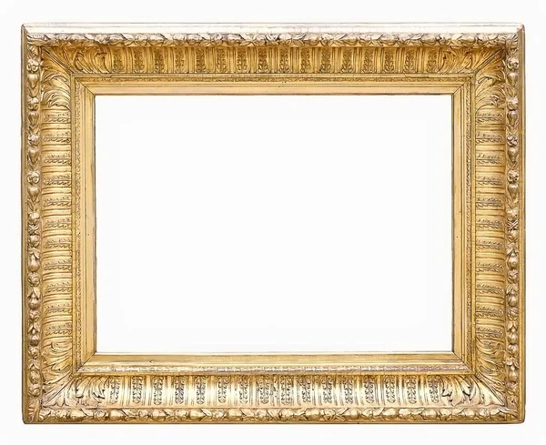 Beyaz bir arka plan üzerinde başyapıtlarından için altın çerçeve
