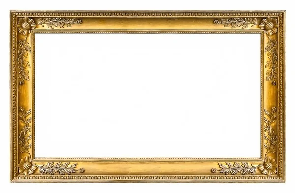 Beyaz bir arka plan üzerinde başyapıtlarından için altın çerçeve