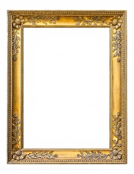 Beyaz bir arka plan üzerinde başyapıtlarından için altın çerçeve