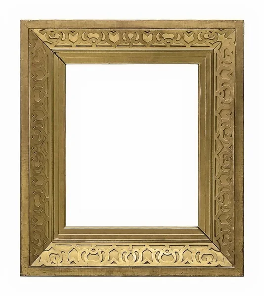Beyaz bir arka plan üzerinde başyapıtlarından için altın çerçeve