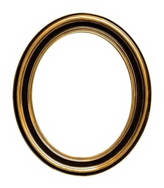 Gold frame for masterpieces on a white background — Stock Photo, Image
