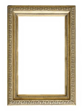 Beyaz bir arka plan üzerinde başyapıtlarından için altın çerçeve