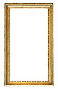 Beyaz bir arka plan üzerinde başyapıtlarından için altın çerçeve