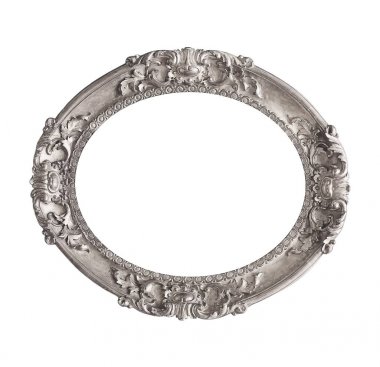 Beyaz bir arka plan üzerinde başyapıtlarından için gümüş çerçeve