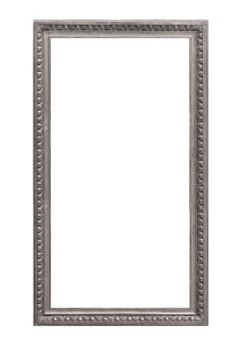 Beyaz bir arka plan üzerinde başyapıtlarından için gümüş çerçeve