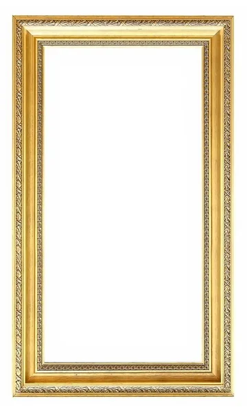 Goldrahmen für Meisterwerke auf weißem Hintergrund — Stockfoto