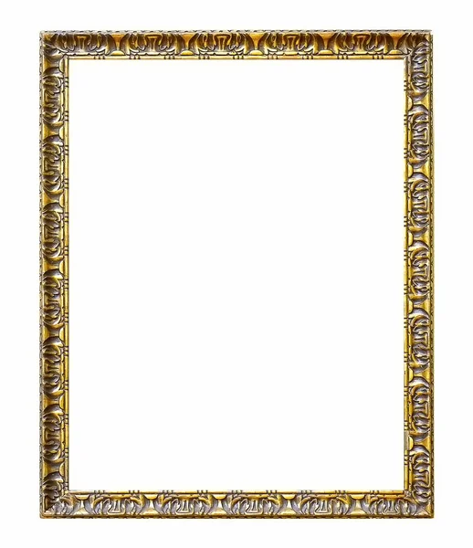 金色的框架为白色背景上的杰作的 — 图库照片