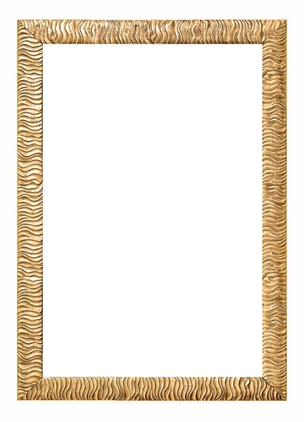 Gouden frame voor meesterwerken op een witte achtergrond — Stockfoto