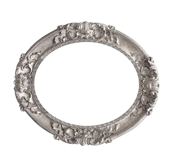 Beyaz bir arka plan üzerinde başyapıtlarından için gümüş çerçeve