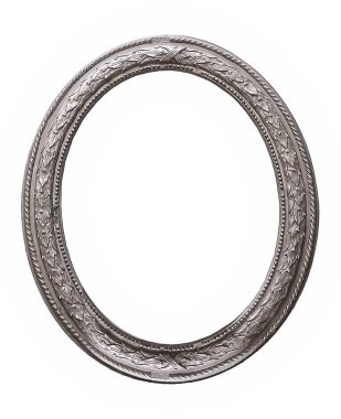 Beyaz bir arka plan üzerinde başyapıtlarından için gümüş çerçeve