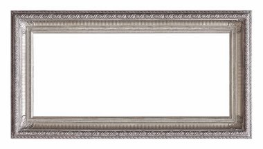 Beyaz bir arka plan üzerinde başyapıtlarından için gümüş çerçeve