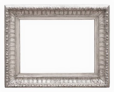 Beyaz bir arka plan üzerinde başyapıtlarından için gümüş çerçeve
