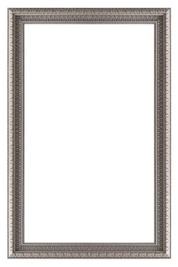 Beyaz bir arka plan üzerinde başyapıtlarından için gümüş çerçeve