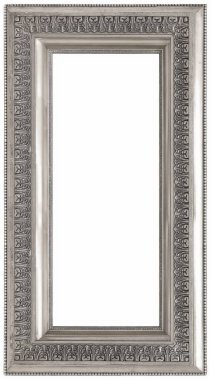 Beyaz bir arka plan üzerinde başyapıtlarından için gümüş çerçeve