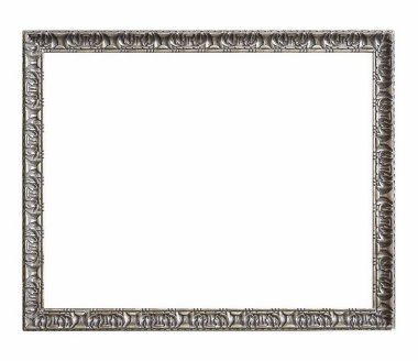 Beyaz bir arka plan üzerinde başyapıtlarından için gümüş çerçeve