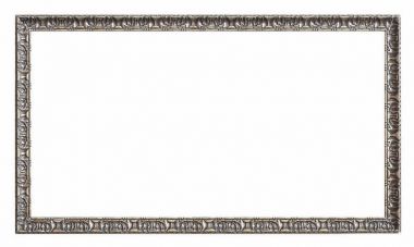 Beyaz bir arka plan üzerinde başyapıtlarından için gümüş çerçeve