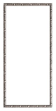 Beyaz bir arka plan üzerinde başyapıtlarından için gümüş çerçeve