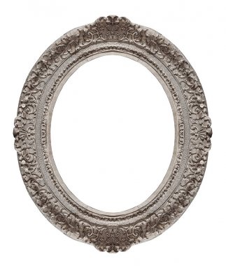 Beyaz bir arka plan üzerinde başyapıtlarından için gümüş çerçeve