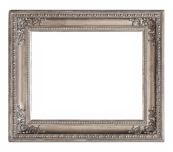 Beyaz bir arka plan üzerinde başyapıtlarından için gümüş çerçeve
