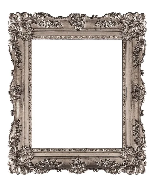 Beyaz bir arka plan üzerinde başyapıtlarından için gümüş çerçeve