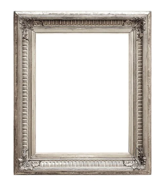 Beyaz bir arka plan üzerinde başyapıtlarından için gümüş çerçeve