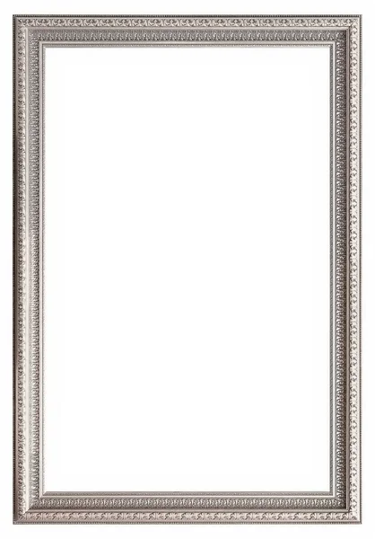 Beyaz bir arka plan üzerinde başyapıtlarından için gümüş çerçeve