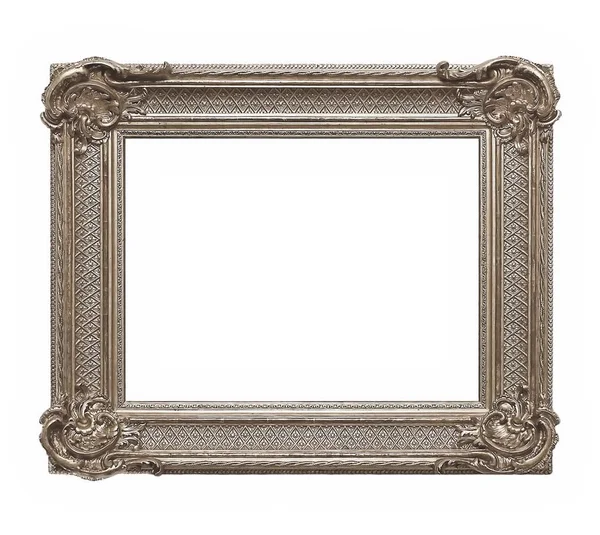 Beyaz bir arka plan üzerinde başyapıtlarından için gümüş çerçeve