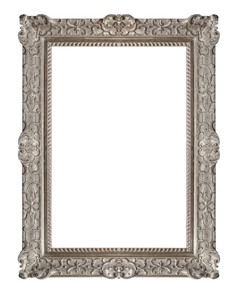 Beyaz bir arka plan üzerinde başyapıtlarından için gümüş çerçeve
