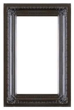 Beyaz bir arka plan üzerinde başyapıtlarından için ahşap çerçeve