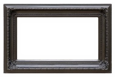 Beyaz bir arka plan üzerinde başyapıtlarından için ahşap çerçeve