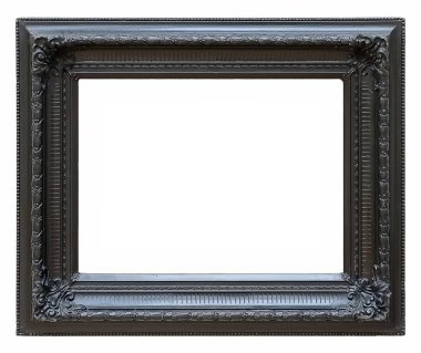 Beyaz bir arka plan üzerinde başyapıtlarından için ahşap çerçeve