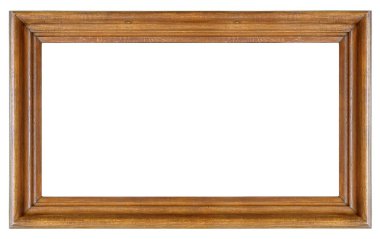 Beyaz bir arka plan üzerinde başyapıtlarından için ahşap çerçeve