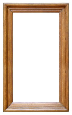 Beyaz bir arka plan üzerinde başyapıtlarından için ahşap çerçeve