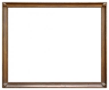 Beyaz bir arka plan üzerinde başyapıtlarından için ahşap çerçeve