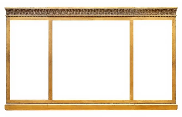 Goldrahmen für Meisterwerke auf weißem Hintergrund — Stockfoto