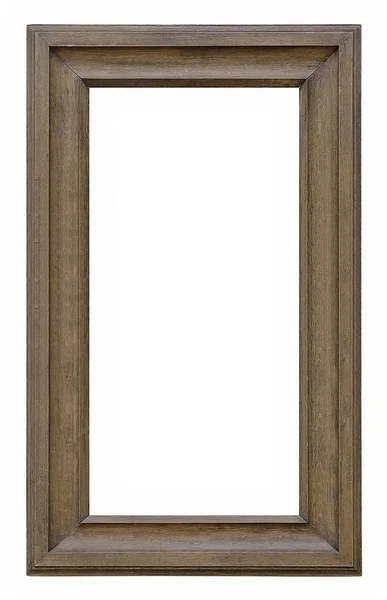 Houten frame voor meesterwerken op een witte achtergrond — Stockfoto