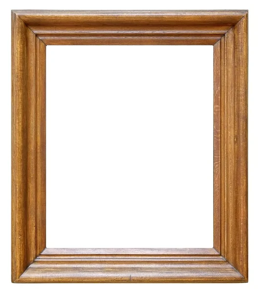 Beyaz bir arka plan üzerinde başyapıtlarından için ahşap çerçeve