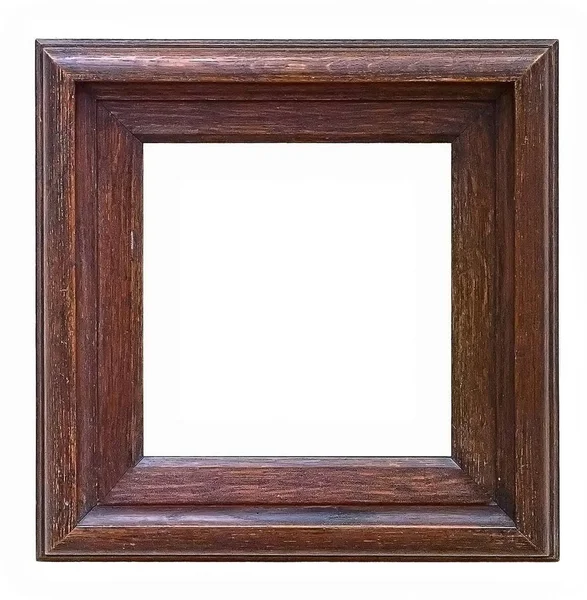木框架为白色背景上的杰作的 — 图库照片