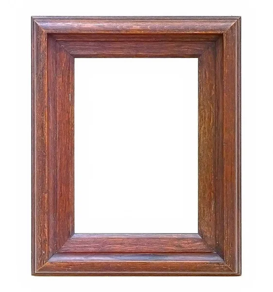 Wooden frame for masterpieces on a white background — Stock Photo, Image